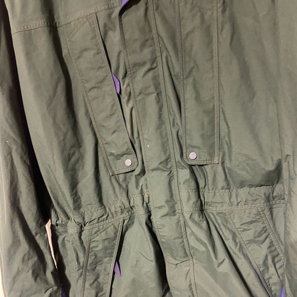 Patagonia Women’s Vintage Green Rain Parka Coat Jacket Size Large - Picture 4 of 11
